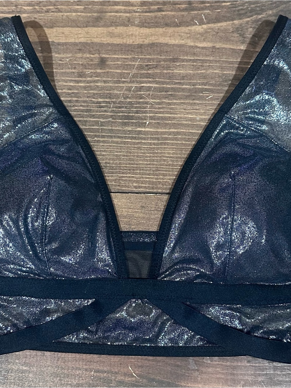 Victoria's Secret Sheer Shimmer Black Bralette